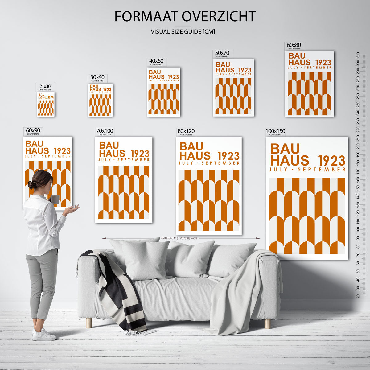 – geometrische poster in Bauhaus-stijl van WallArtistic
