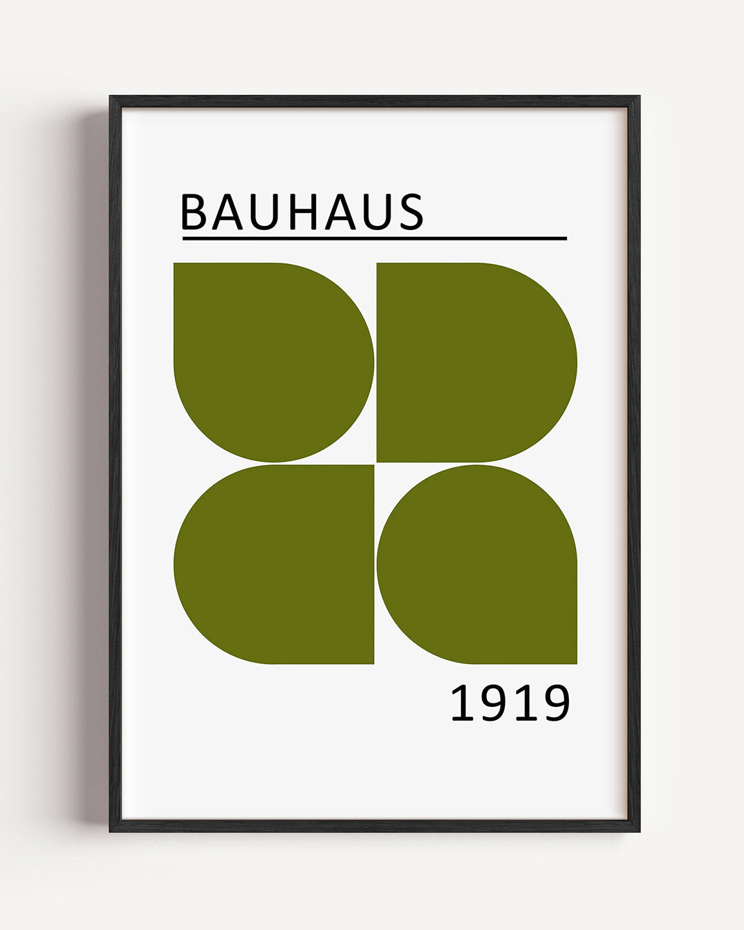 Vorm en balans – staande Bauhaus poster als wanddecoratie