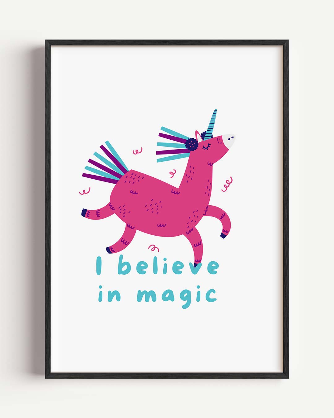 Magische Eenhoorn – kids portret poster als wanddecoratie