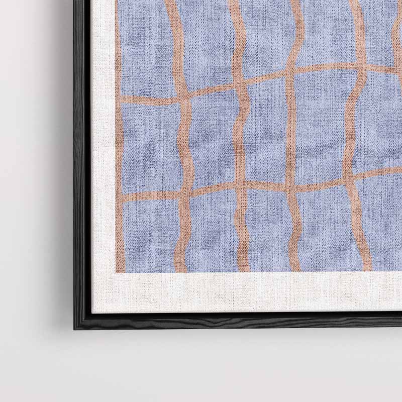 Speels Blauwe Abstractie – plexiglas kunstwerk als wanddecoratie