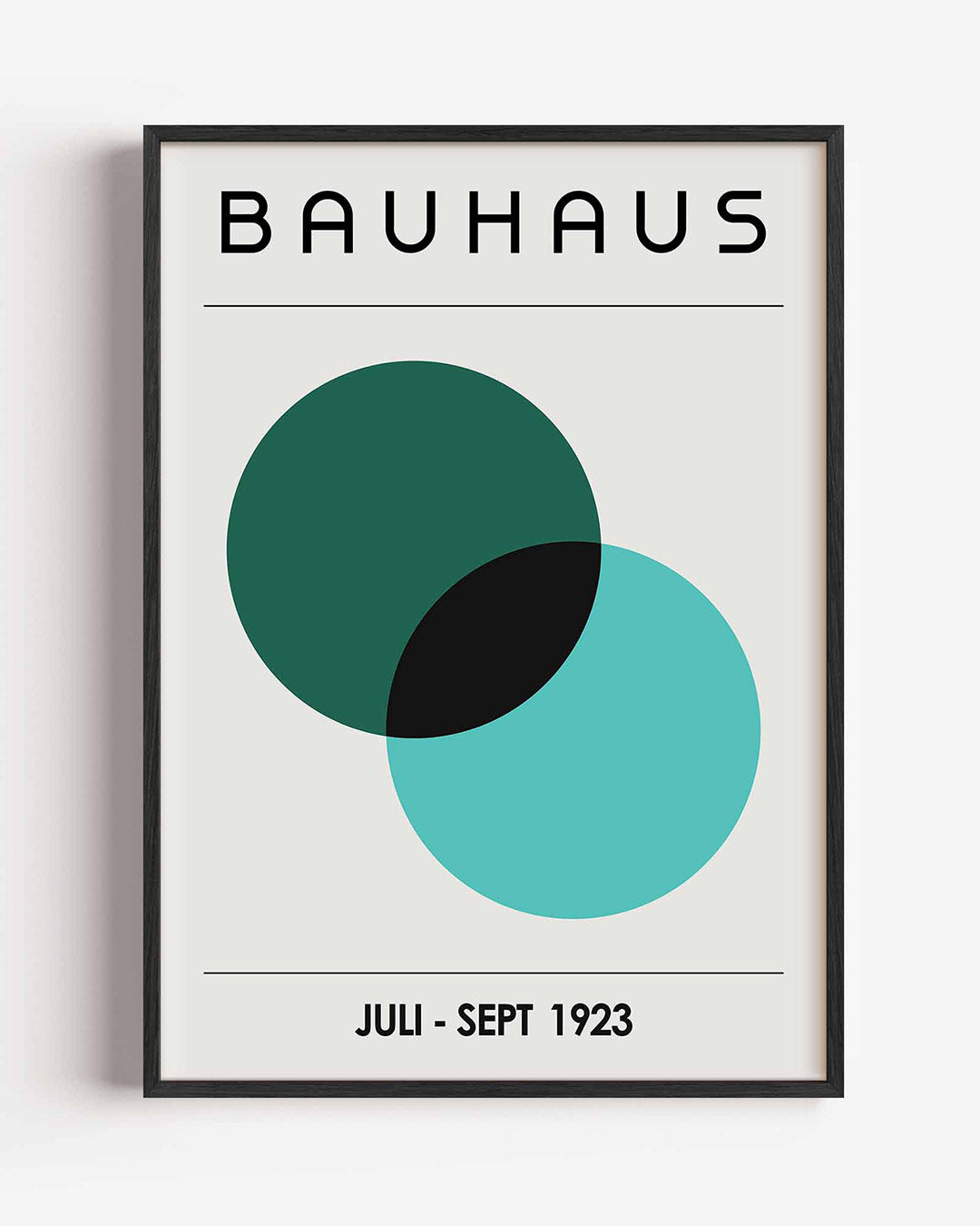 Cirkelvormen en lijnen – staande Bauhaus poster als wanddecoratie