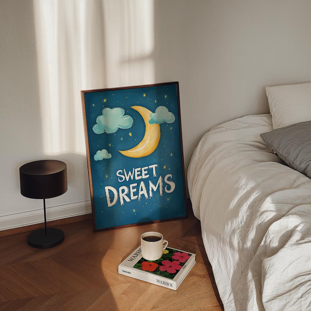 Sweet Dreams Nachtposter – kinderposter in staand formaat