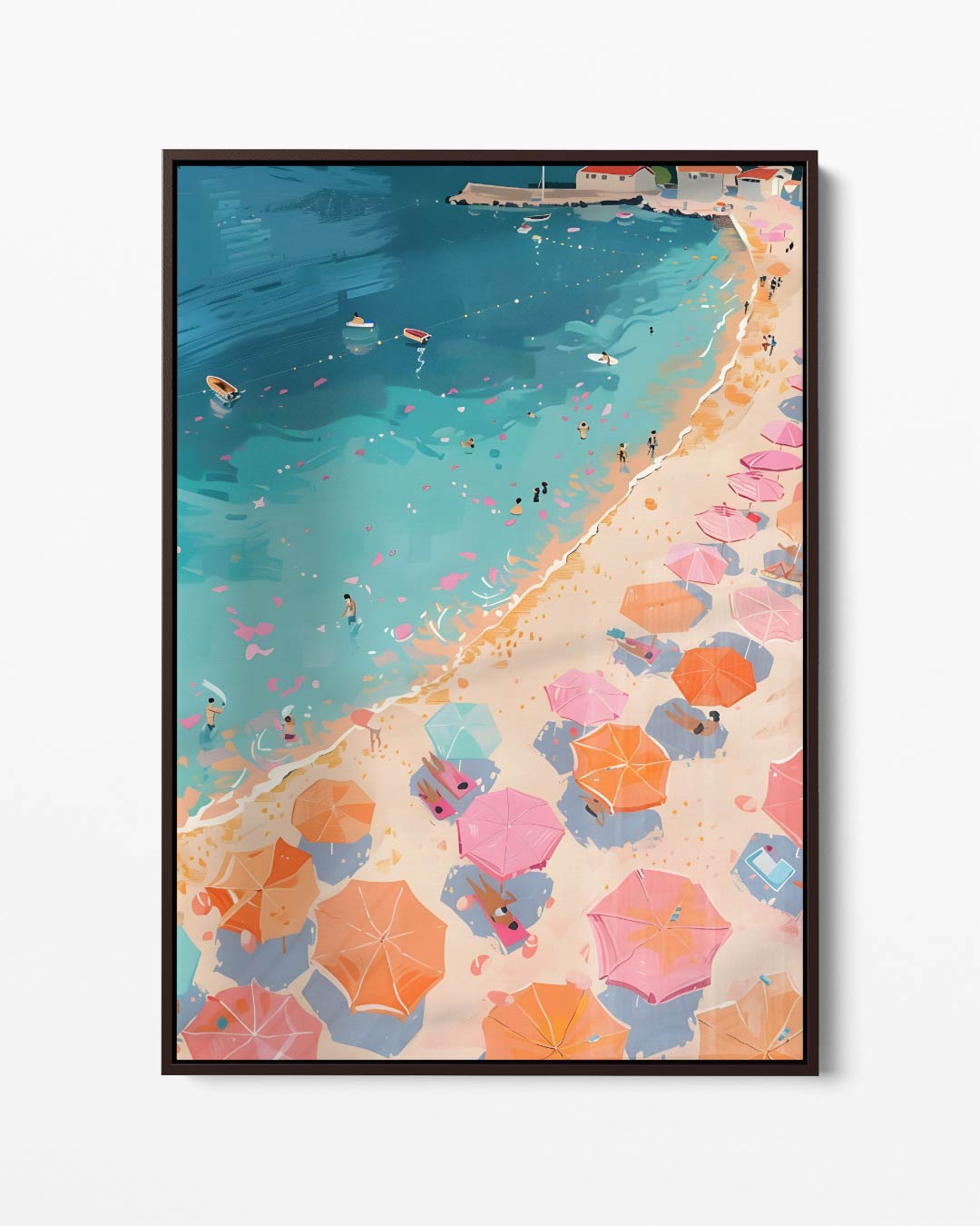 Zonnige Stranddag – portret kunstwerk als wanddecoratie