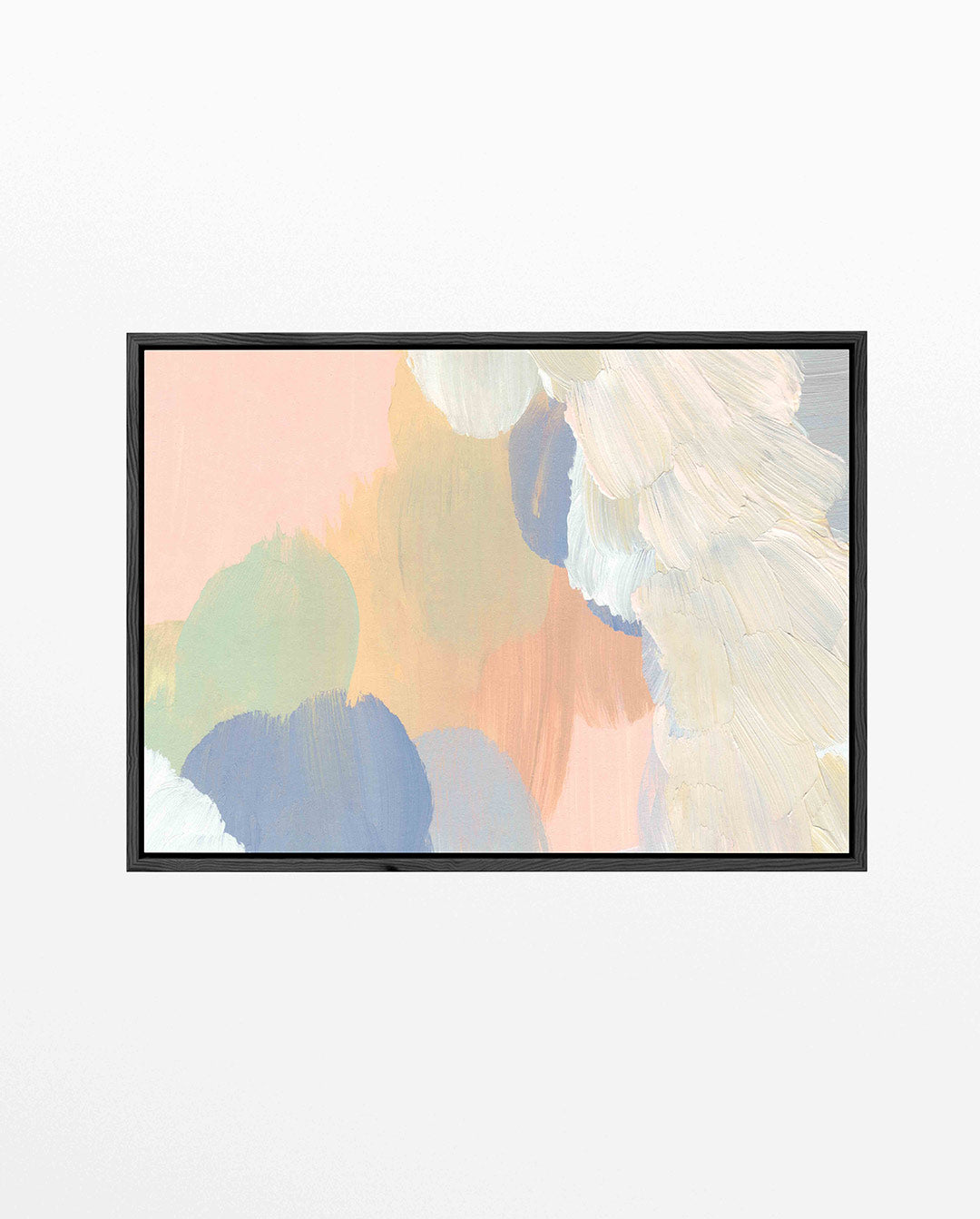Zachte kleurencompositie – liggend wanddecoratie kunstwerk