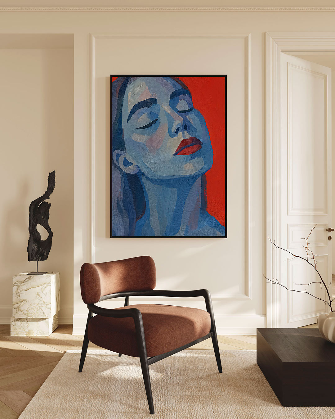 Portretstudie – staand wanddecoratie kunstwerk
