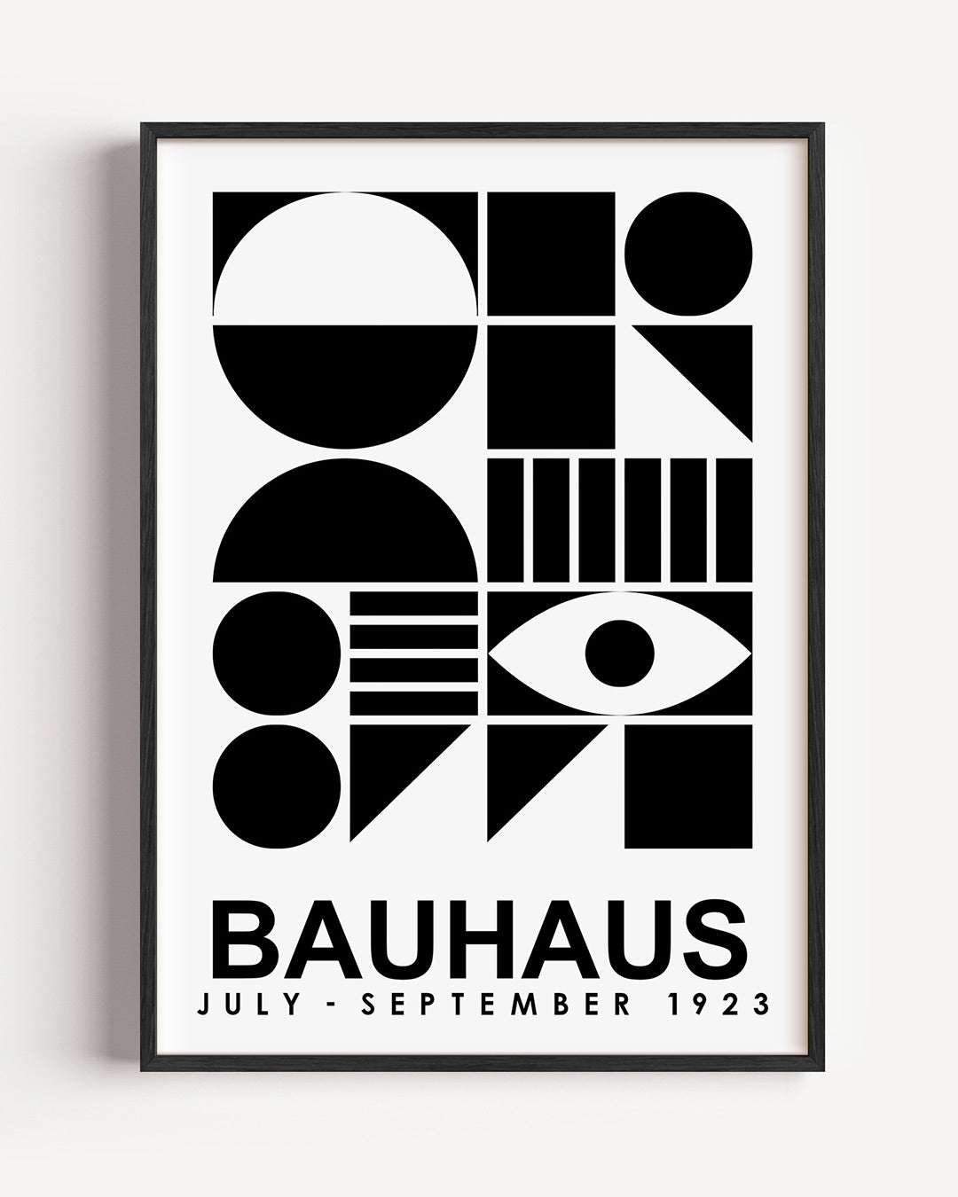 Vormen en vlakken – staande Bauhaus poster als wanddecoratie