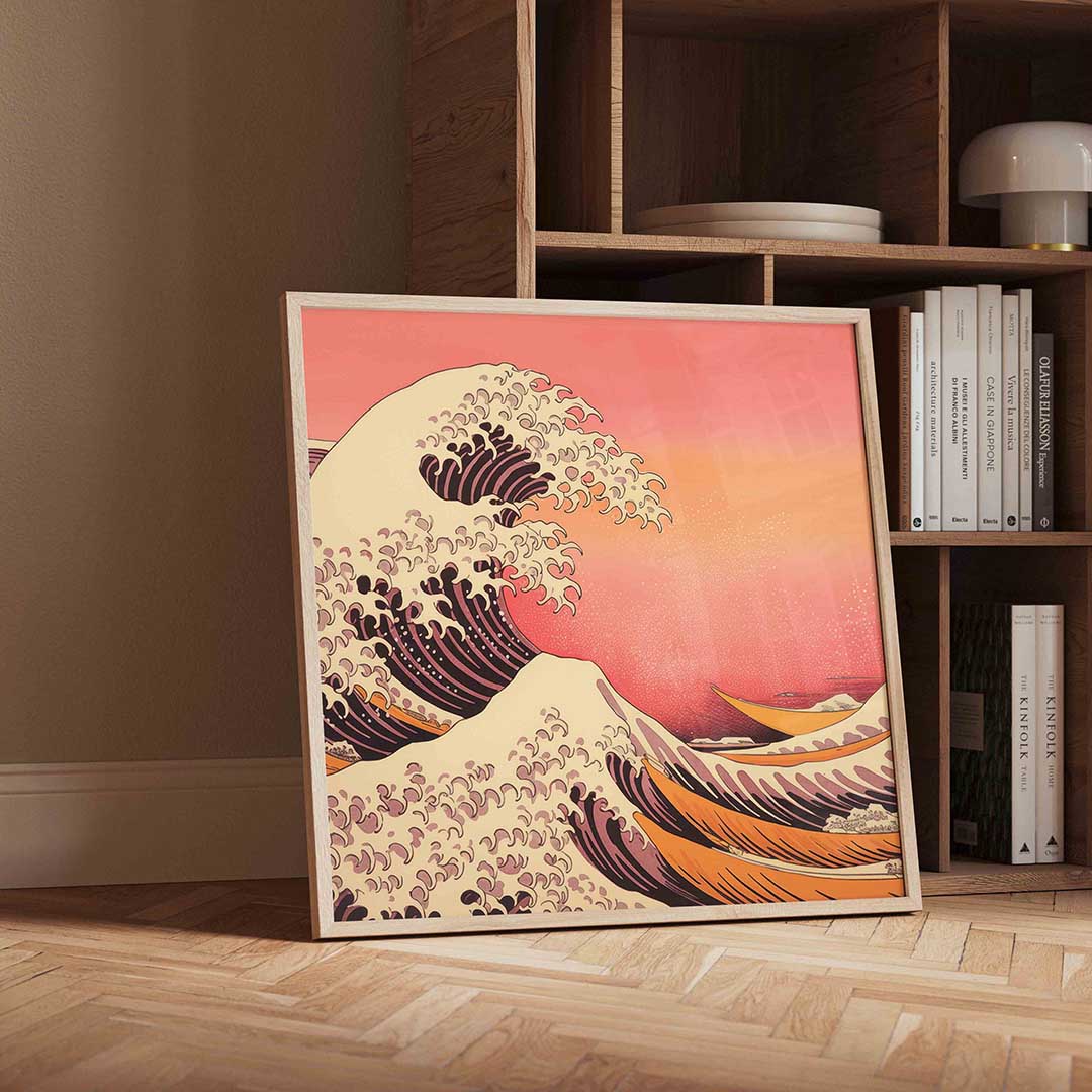 Grote golf – moderne wandkunst met kleur en vormen als poster