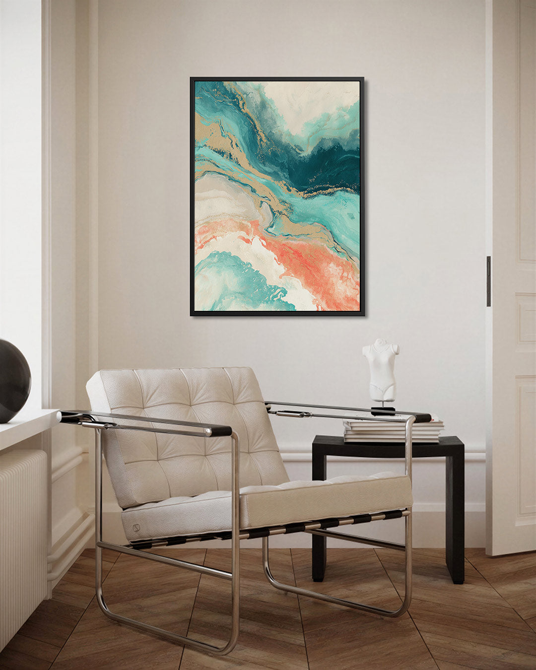 Kleurrijke vloeiende vormen – staand wanddecoratie kunstwerk