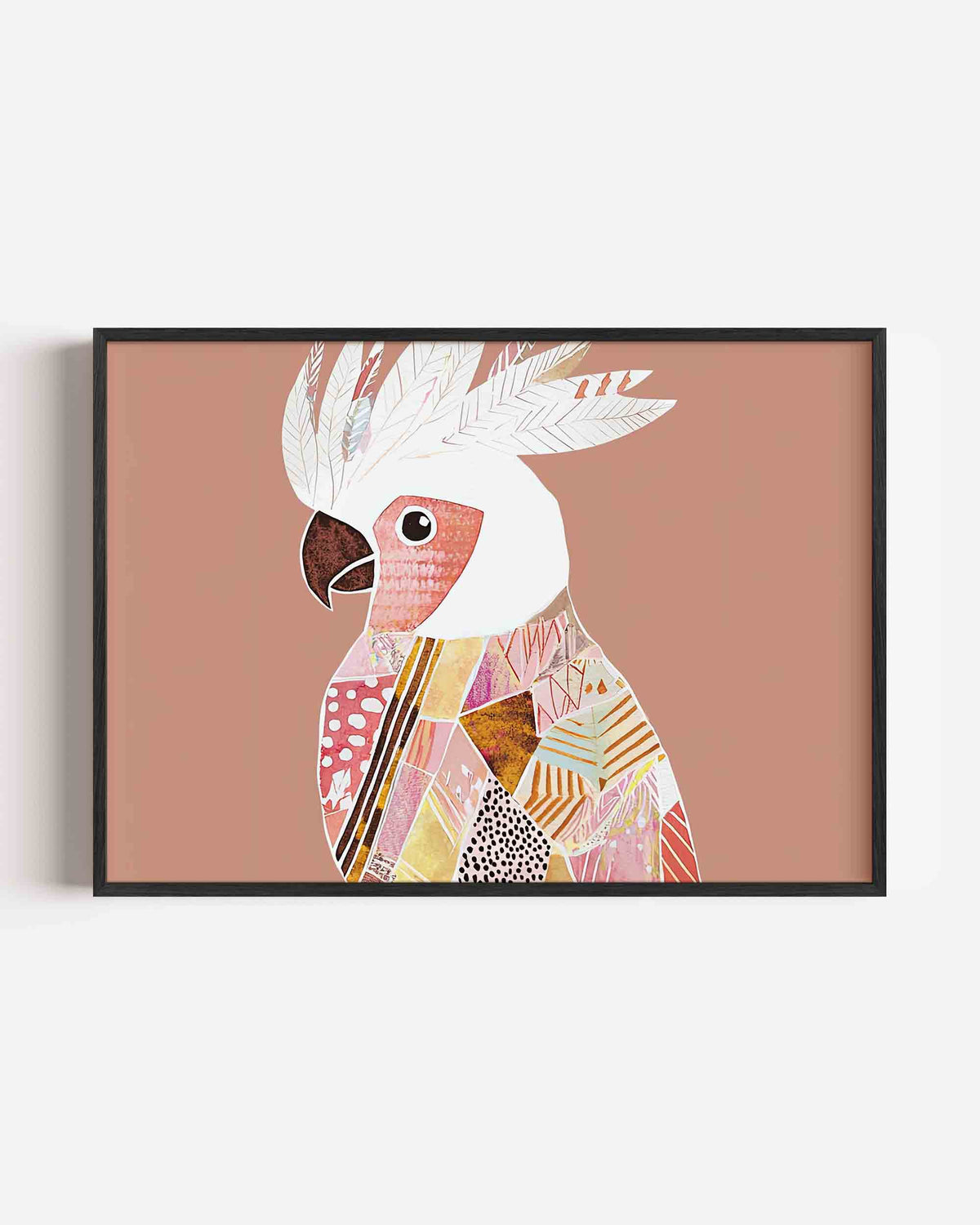 Papegaai met patronen – dieren landscape poster als wanddecoratie