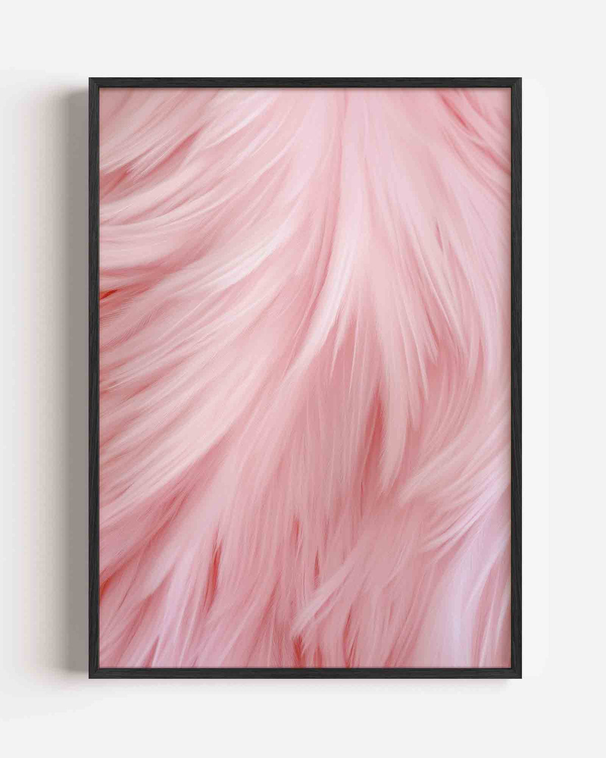 Roze veren – Kunst & Design poster als staande wanddecoratie