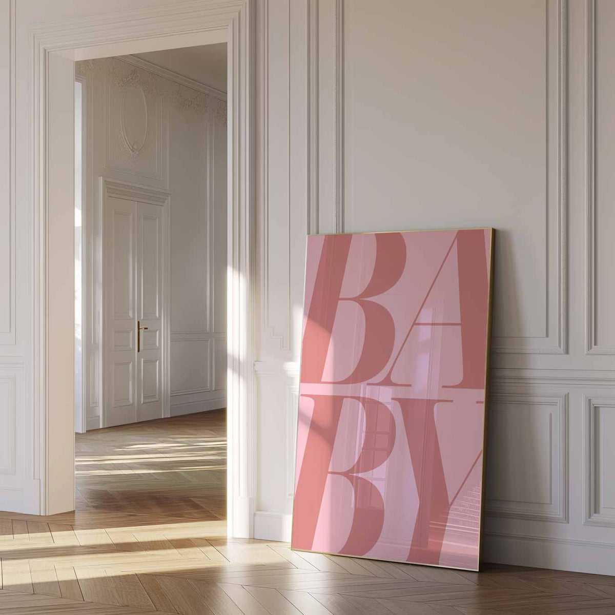 Stijlvolle Baby Typografie – urban poster in staand formaat