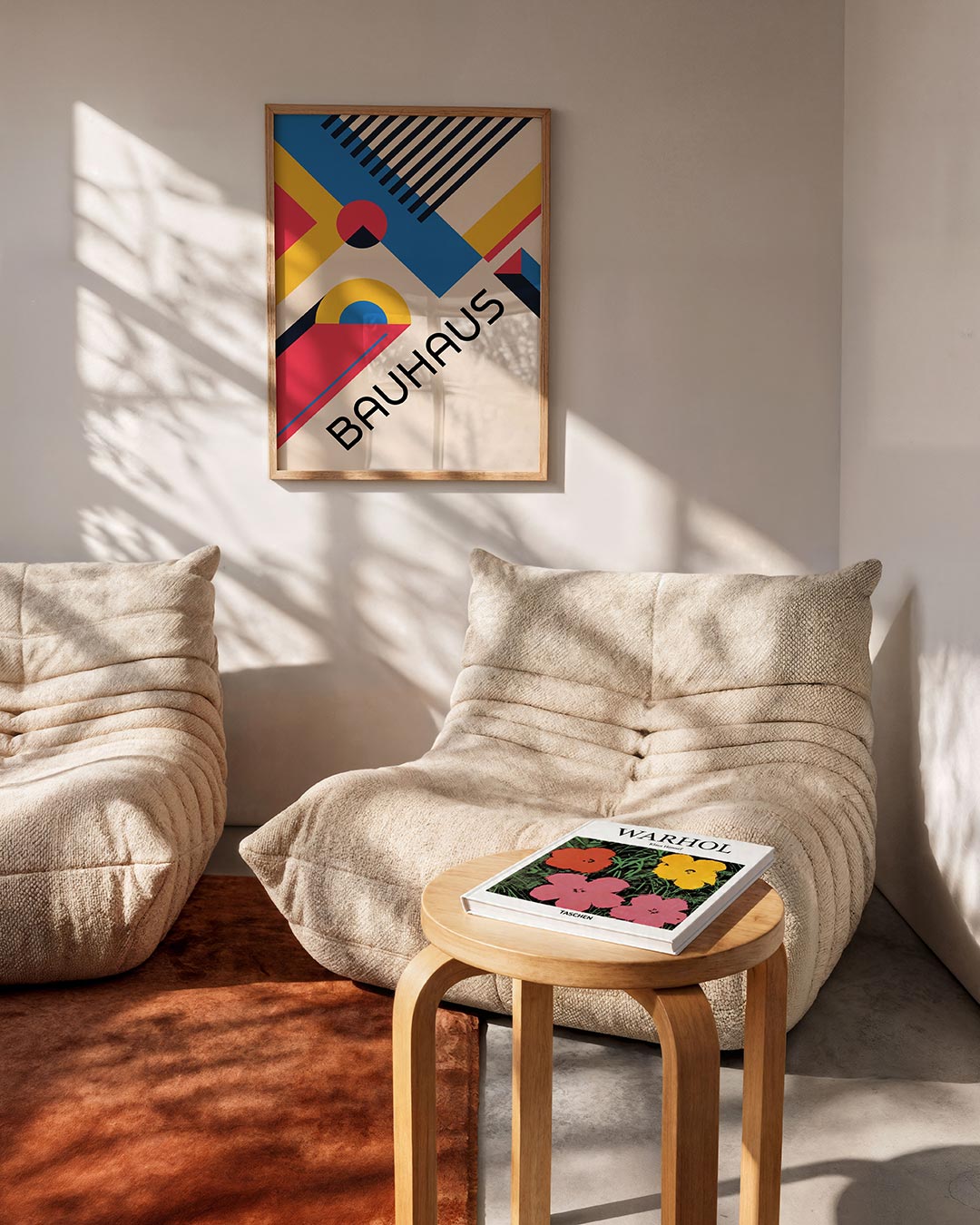 Vormen en vlakken – geometrische Bauhaus poster in staand formaat