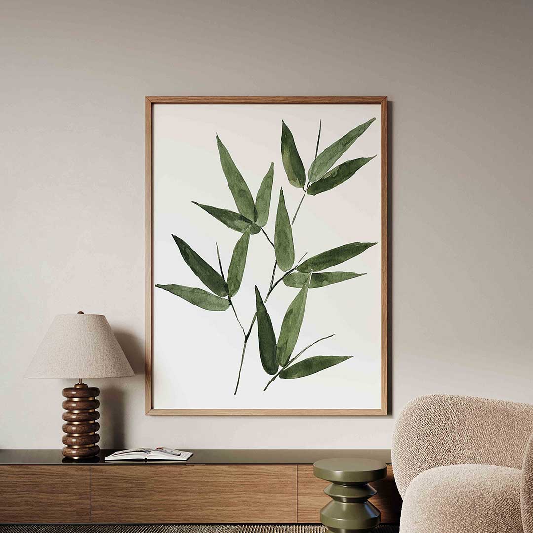 Bamboe bladeren – tropische jungle poster in staand formaat