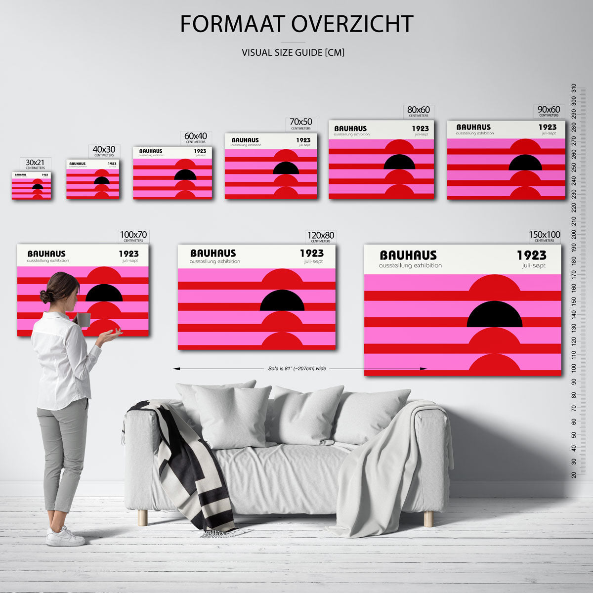 Vorm en kleur – geometrische poster in Bauhaus-stijl van WallArtistic