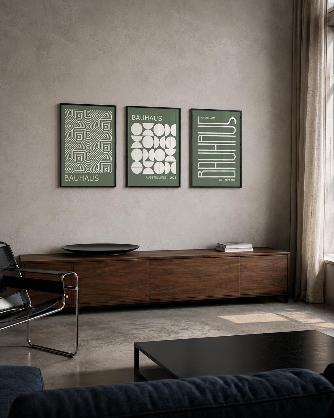 Lijnen en patronen driedelige posterset – deze posterset in drie delen toont een ritmisch spel van lijnen en vormen. Rechte