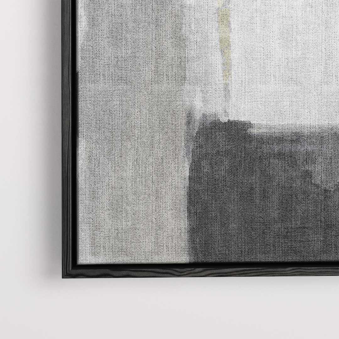 Moderne Grijstinten Abstractie – dibond kunstwerk als wanddecoratie