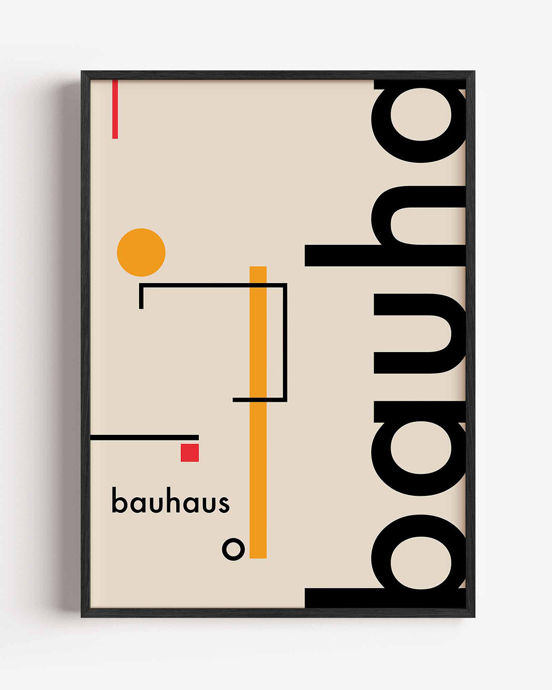 Vorm en lijnenspel – staande Bauhaus poster als wanddecoratie