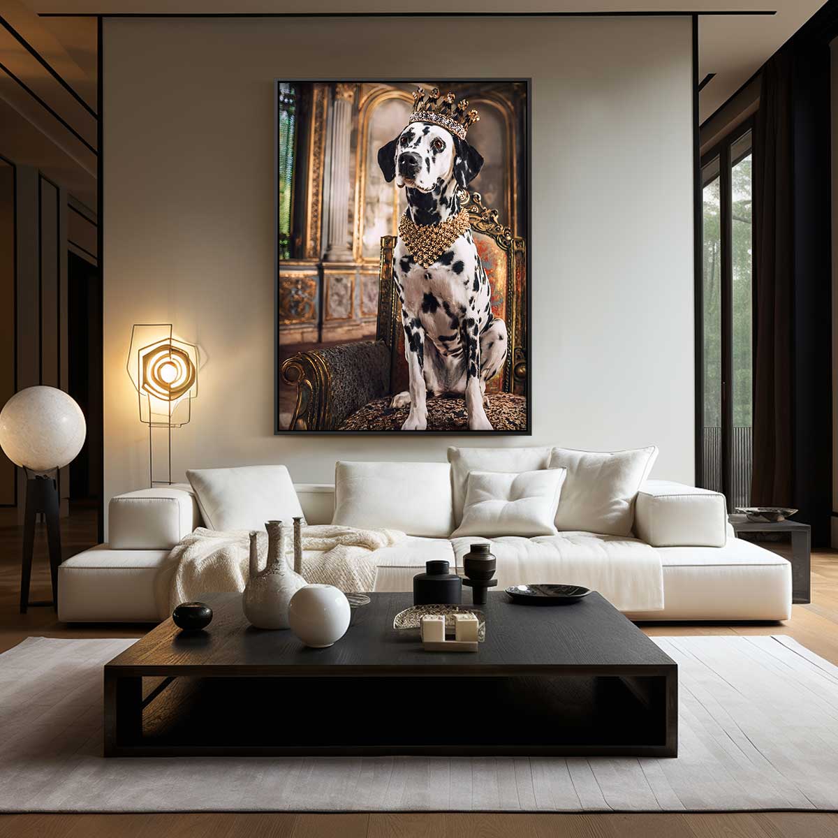 Dalmata reale nell'opera d'arte del Palazzo