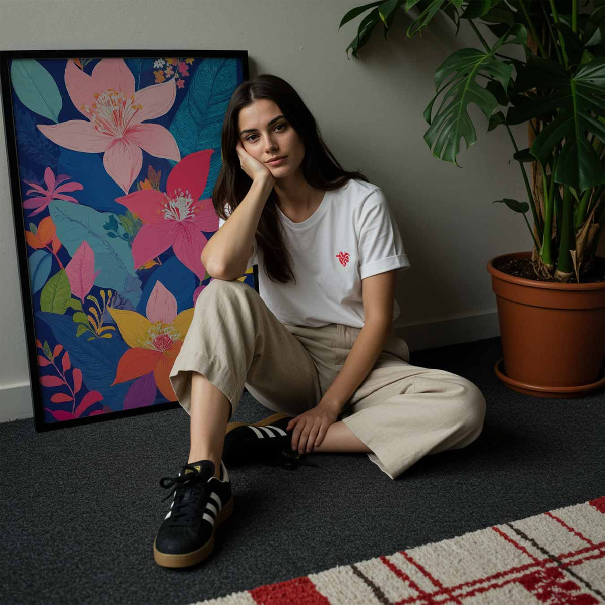 Bloemenpracht in Kleuren – staande muurposter met bloemen