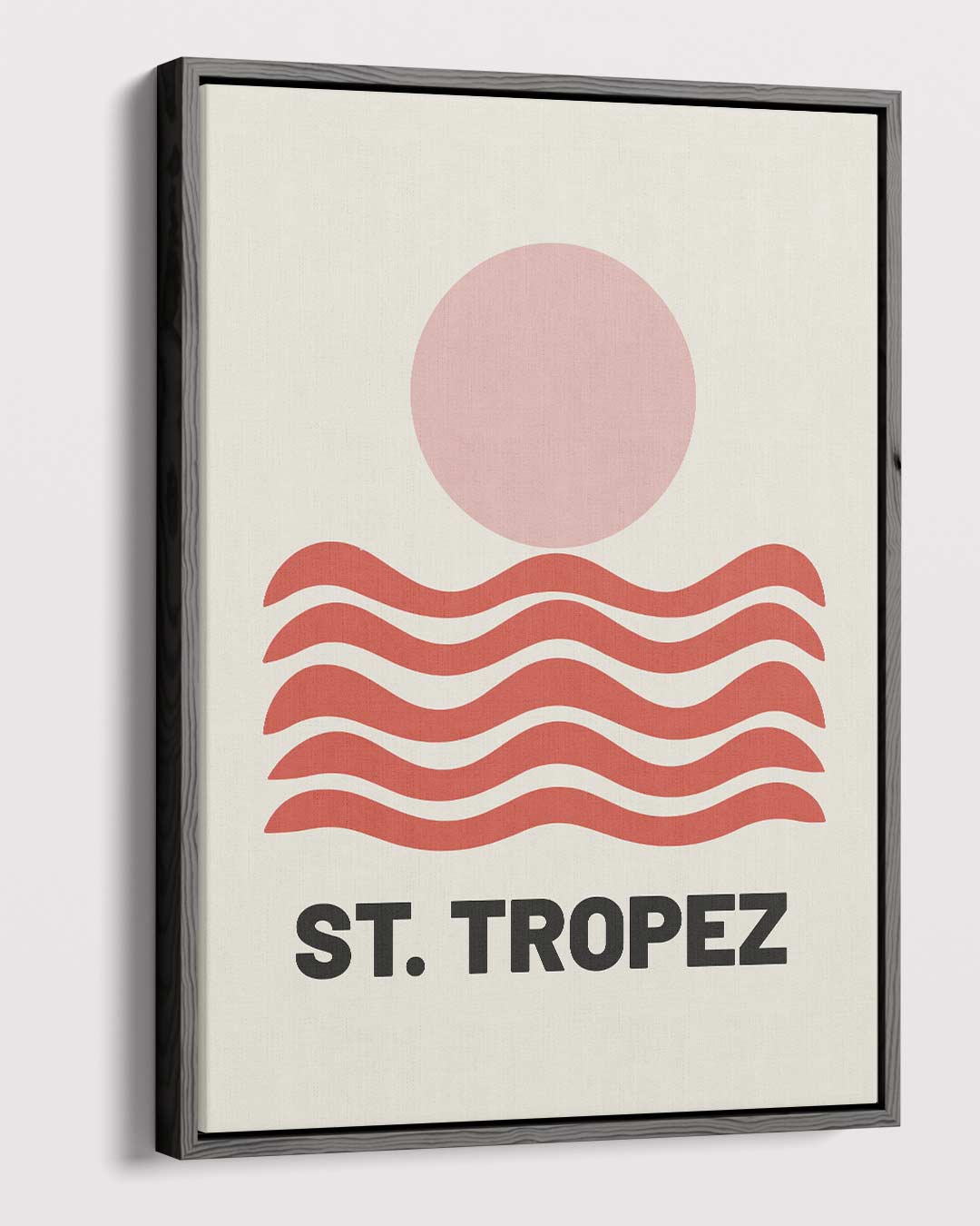 Zonnige St. Tropez – canvas wanddecoratie in portret formaat