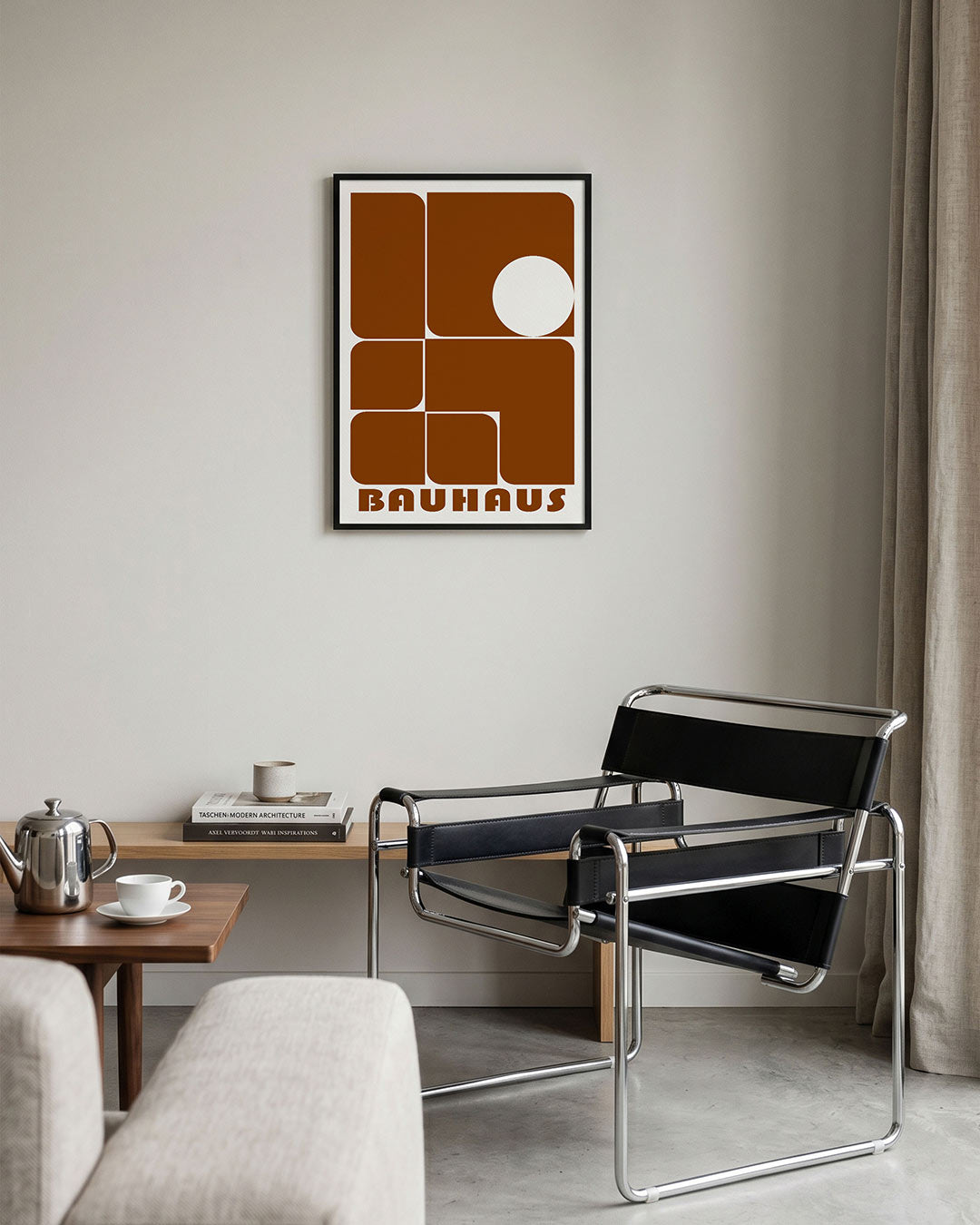 Vorm en balans – geometrische Bauhaus poster in staand formaat
