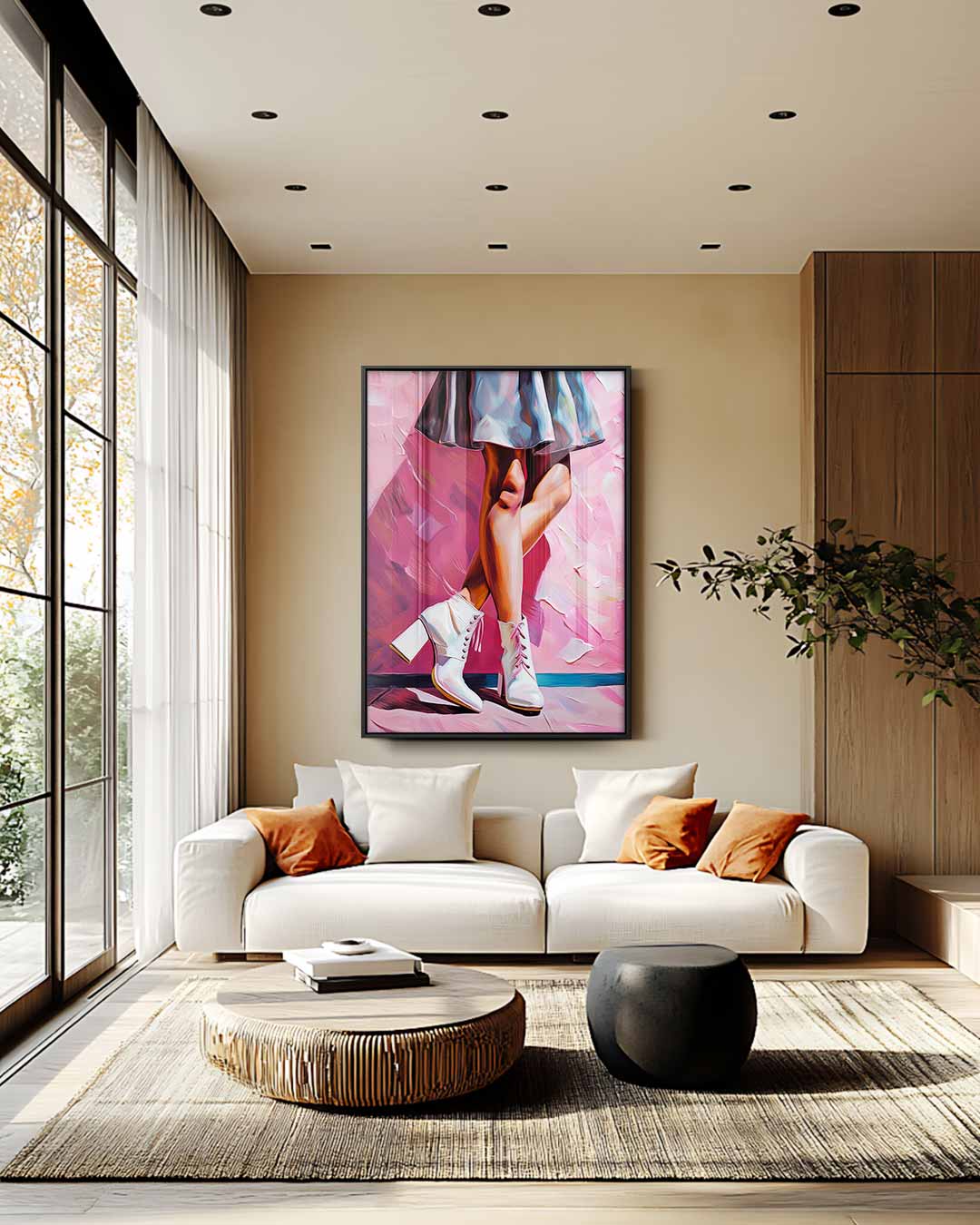 Stijlvolle Stedenwandeling – staand kunstwerk voor modern interieur