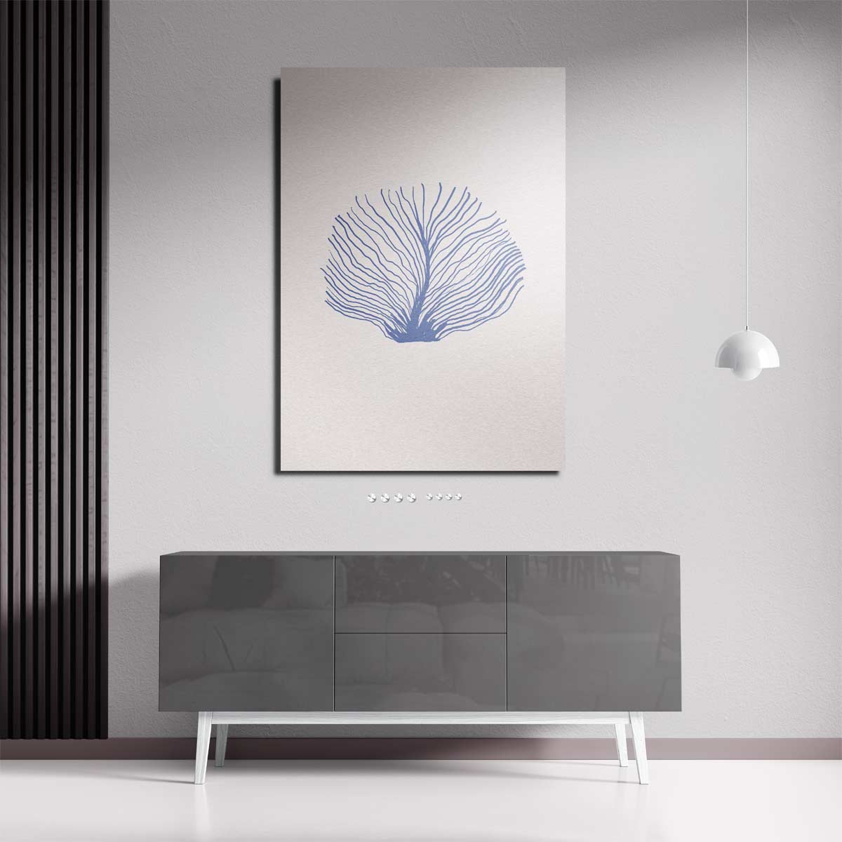 Abstracte Zeewaaiers Blauw – plexiglas kunstwerk als wanddecoratie