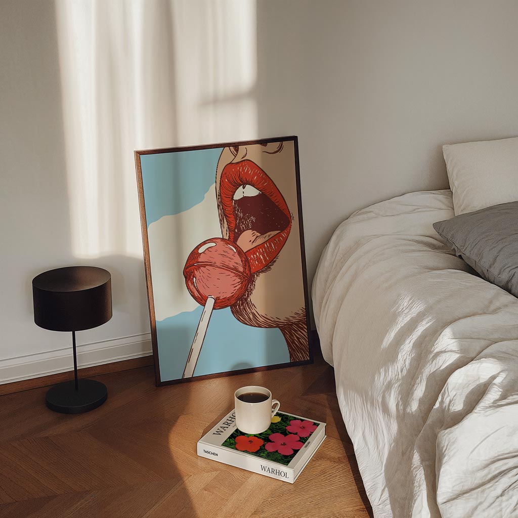 Pop-art Poster Lolly – staande zomer wanddecoratie van WallArtistic