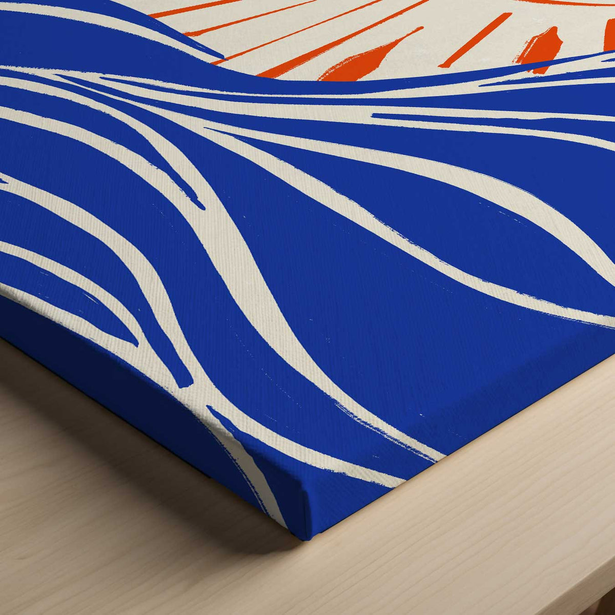 Zon en Golven Abstract – canvas kunstwerk als wanddecoratie