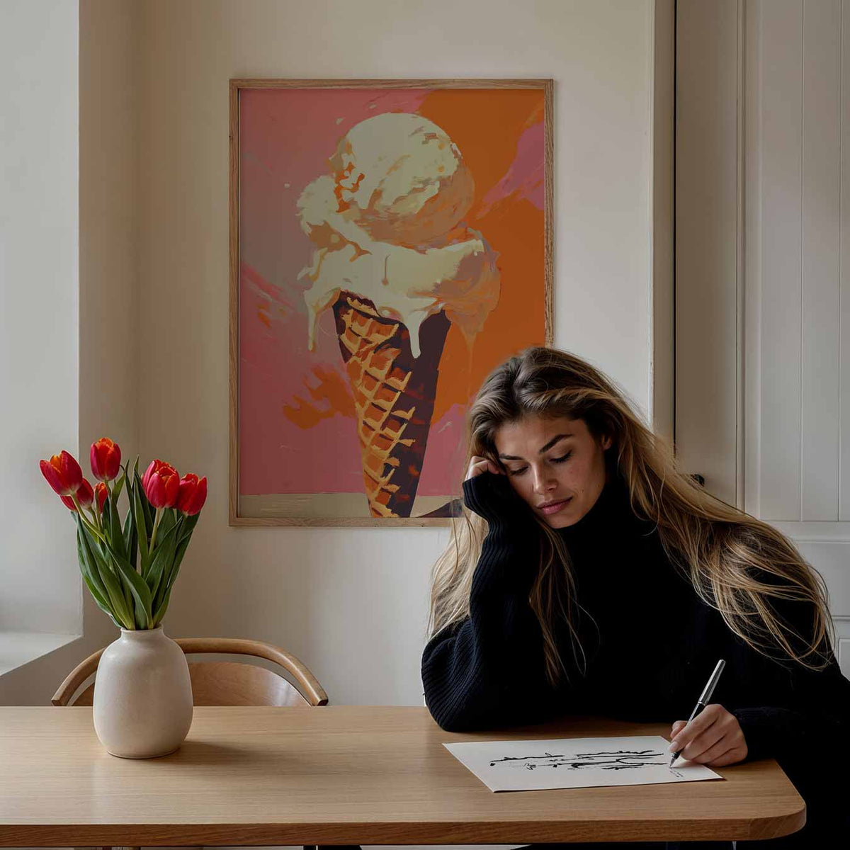 Zomers IJsje – keuken portret poster, afbeelding 7
