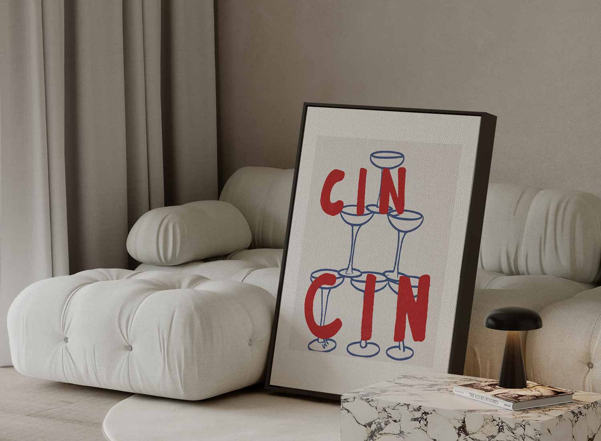 Cin Cin Glazen Toren – plexiglas wanddecoratie in portret formaat
