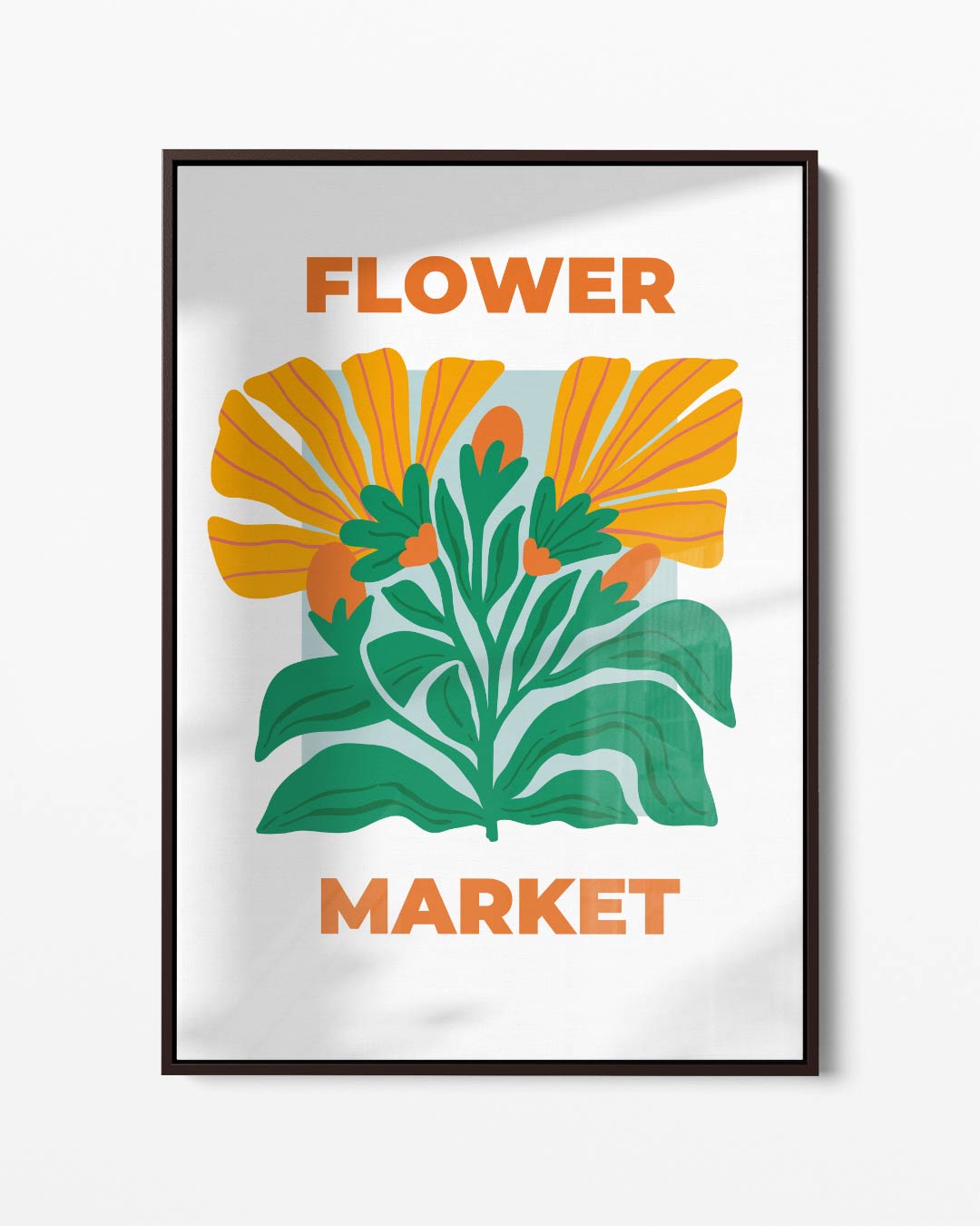 Bloemenmarkt Poster – portret kunstwerk als wanddecoratie