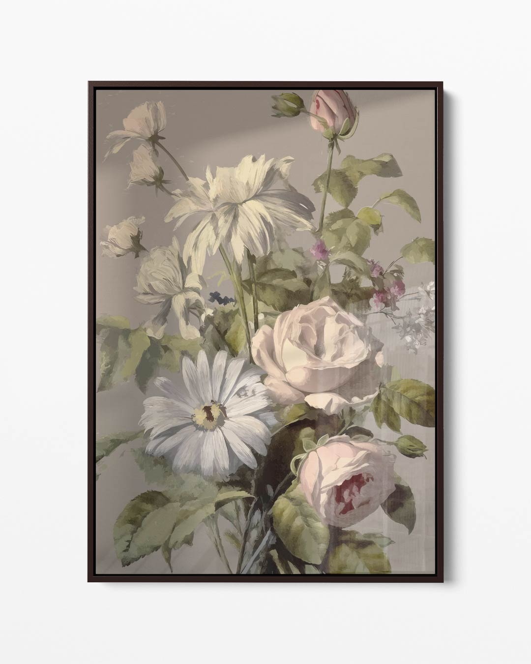 Romantisch Bloemenboeket Schilderij – portret kunstwerk als wanddecoratie