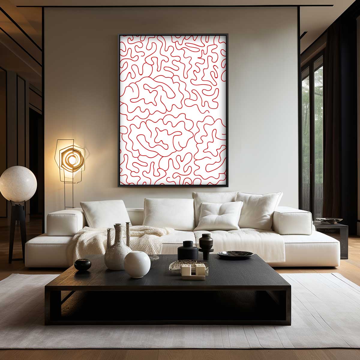Dansende Lijnen – modern portret kunstwerk van WallArtistic