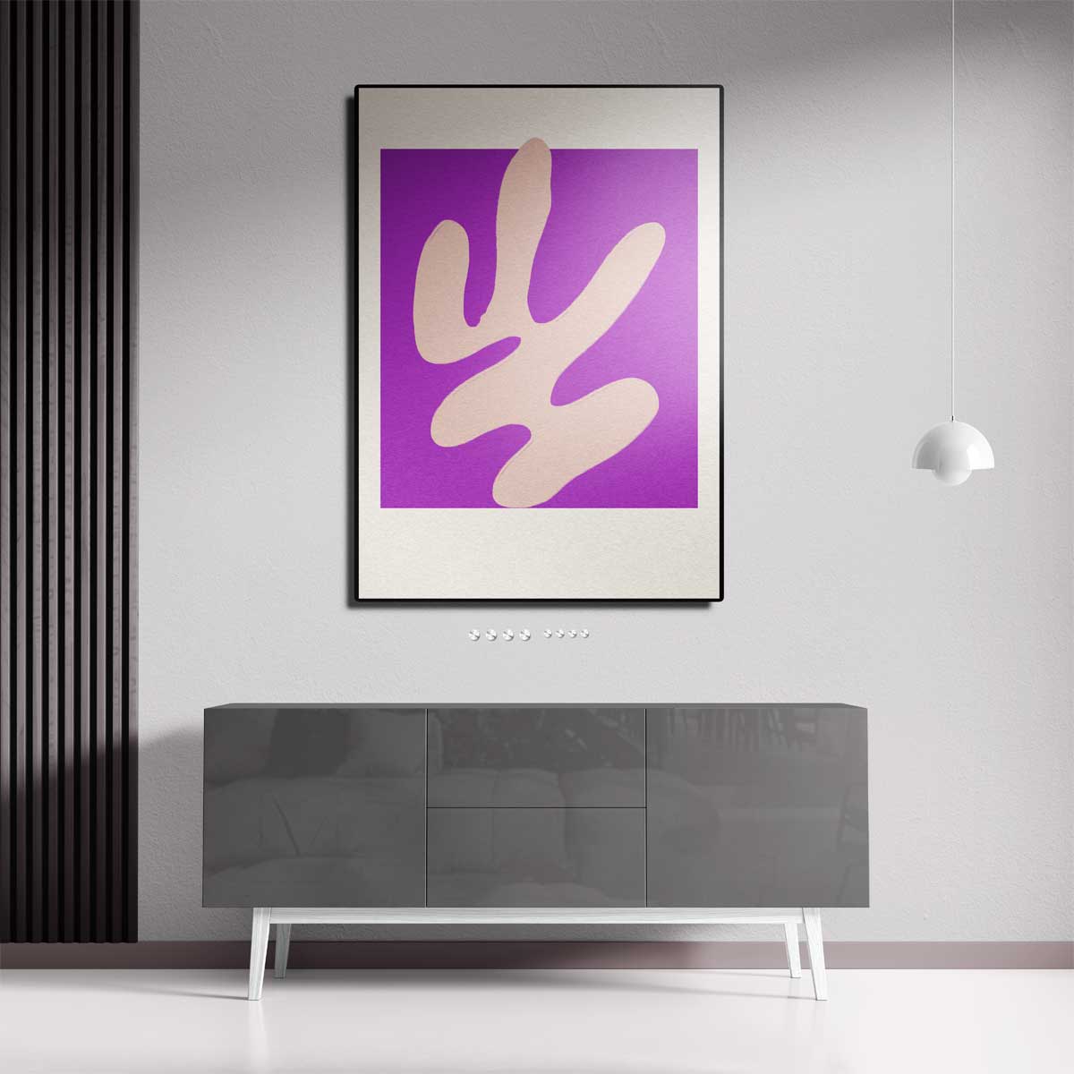 Abstract purpere flow – portret wandkunst van WallArtistic