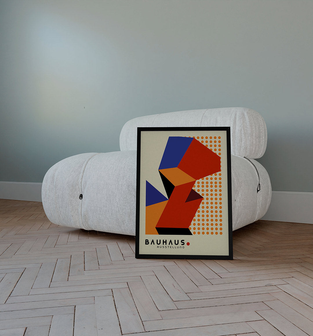 Vorm en kleur – staande Bauhaus poster voor aan de muur