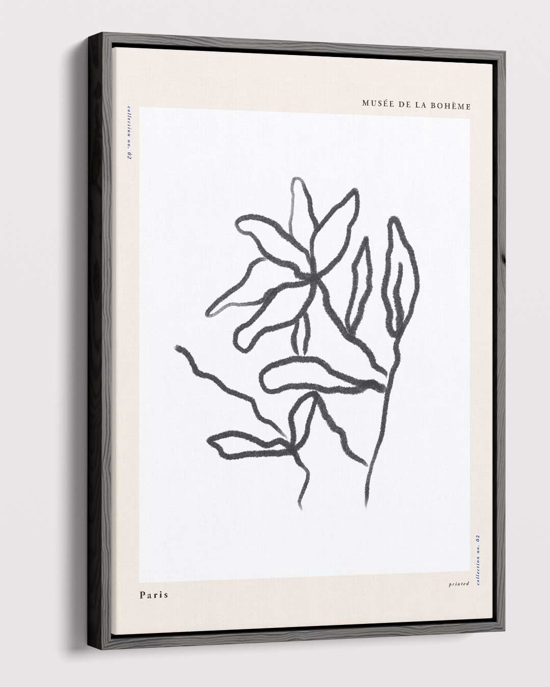 Organische Lijnen Kunstprint – canvas wanddecoratie in portret formaat