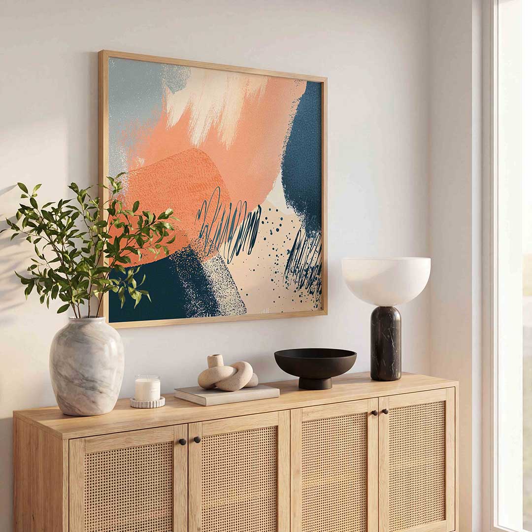 Abstracte vormen – abstracte wandkunst als vierkante poster