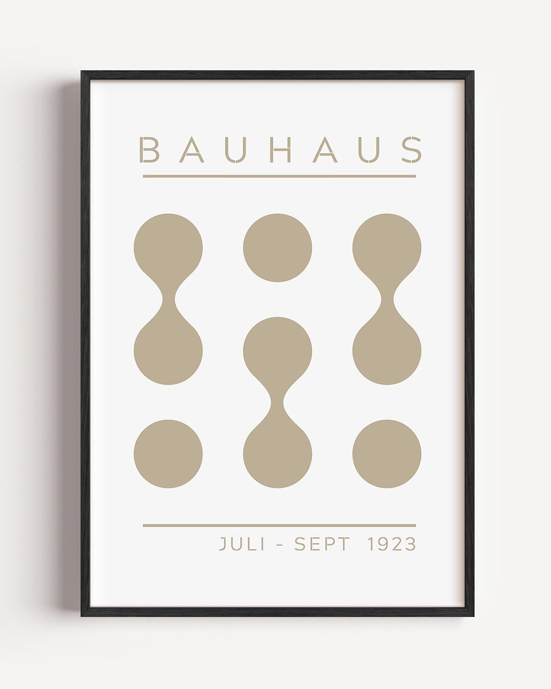 Vorm en ritme – staande Bauhaus poster als wanddecoratie