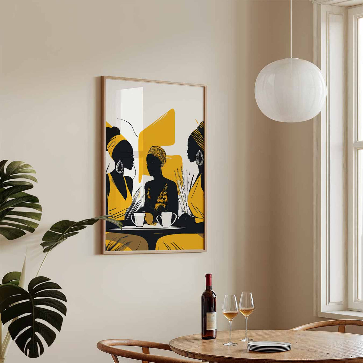 Stijlvolle Samenkomst – zomerse wandkunst als portret poster