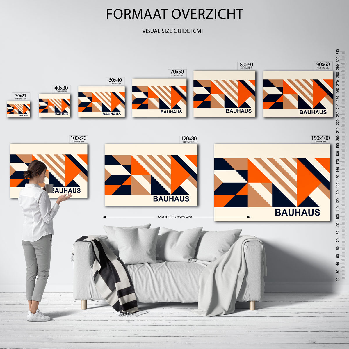 Abstracte – geometrische poster in Bauhaus-stijl van WallArtistic
