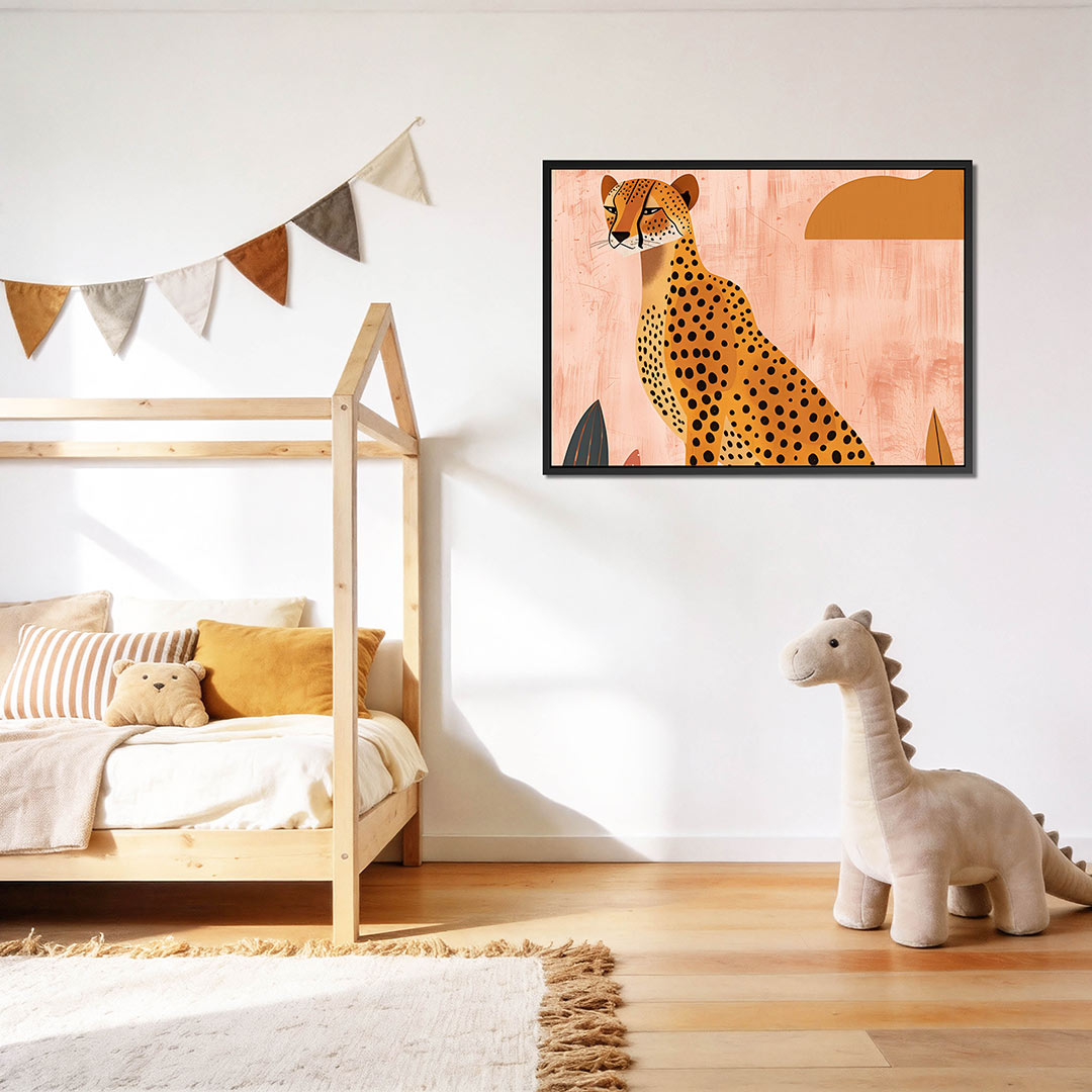 Gestileerde luipaard – op canvas, dibond of plexiglas