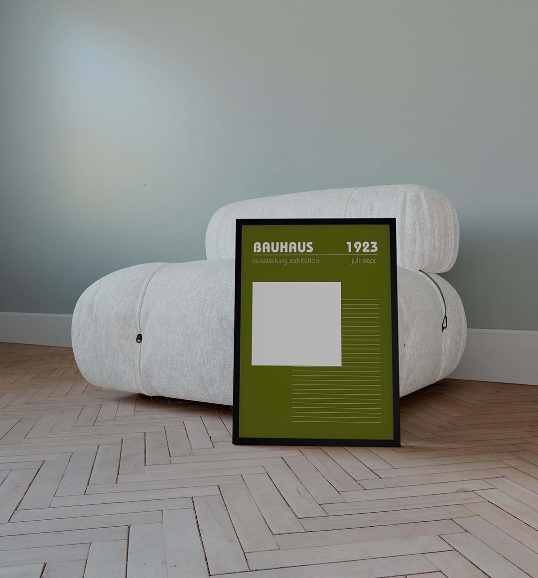 Vorm en lijnen – geometrische poster in Bauhaus-stijl van WallArtistic