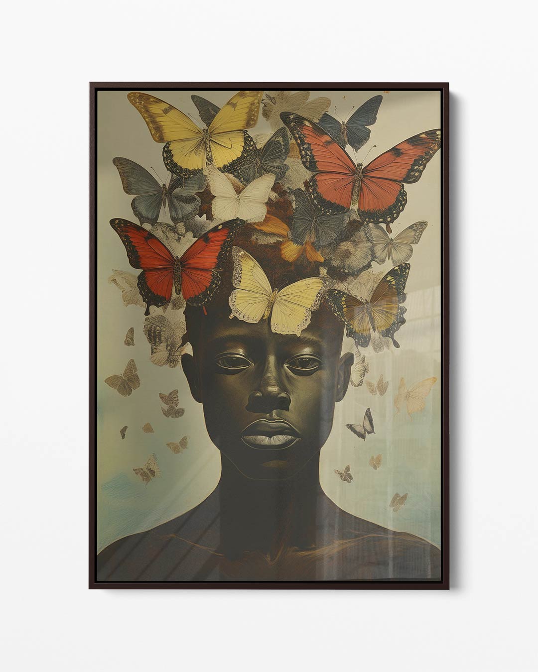 Vlinder Transformatie – portret kunstwerk als wanddecoratie