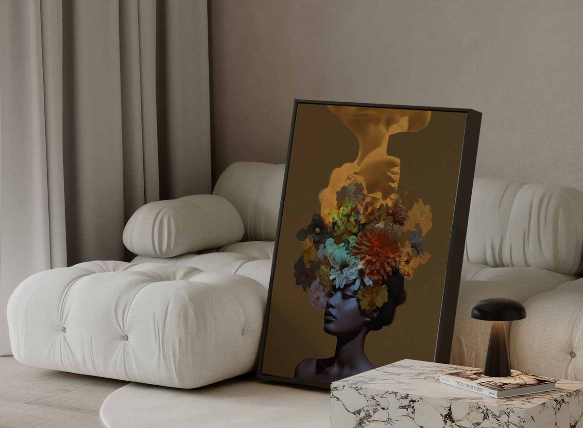 Bloemendroom Portret – portret kunstwerk als wanddecoratie, afbeelding 13