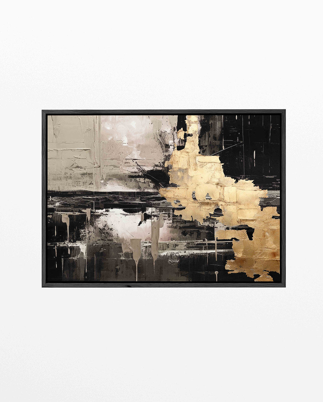 Gelaagde textuur compositie – Dynamische – liggend abstract kunstwerk