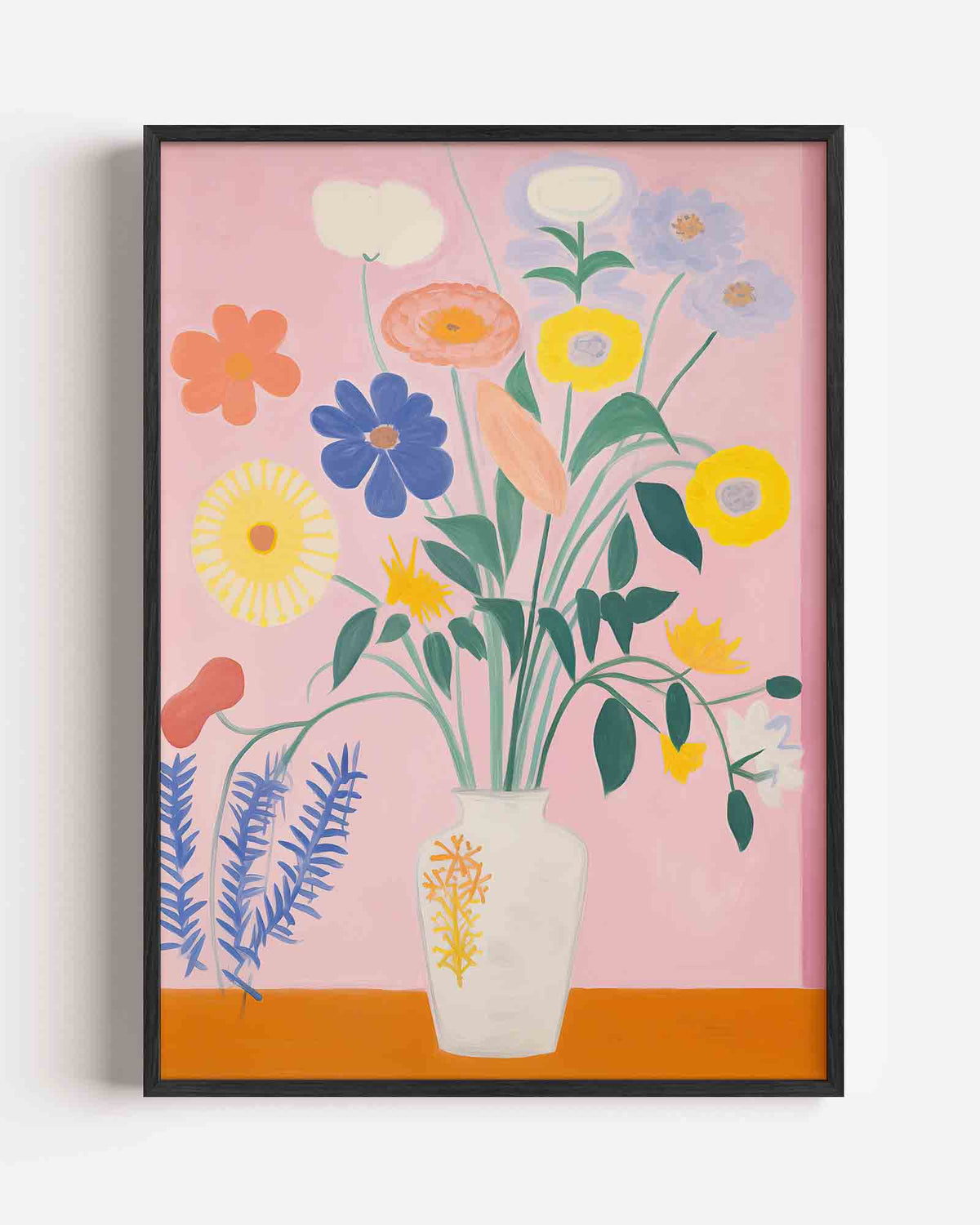 Bloemen in vaas – bloemen portret poster als wanddecoratie