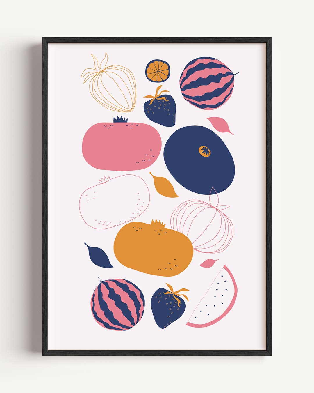 Speelse Fruitkunst – keuken portret poster als wanddecoratie