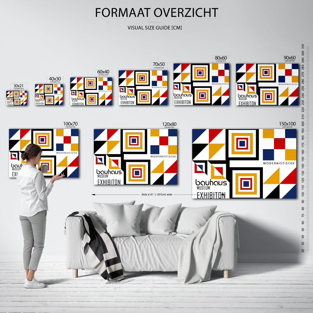 Vorm en kleur – Bauhaus poster als geometrische wanddecoratie