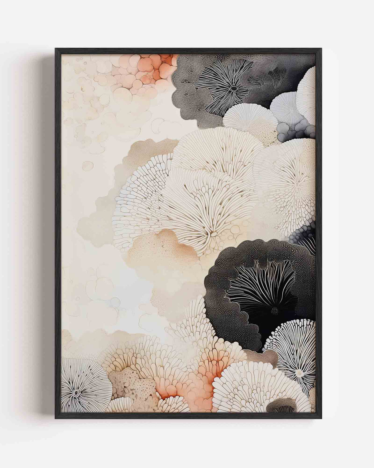 Organische vormen – zacht abstracte portret poster als wanddecoratie